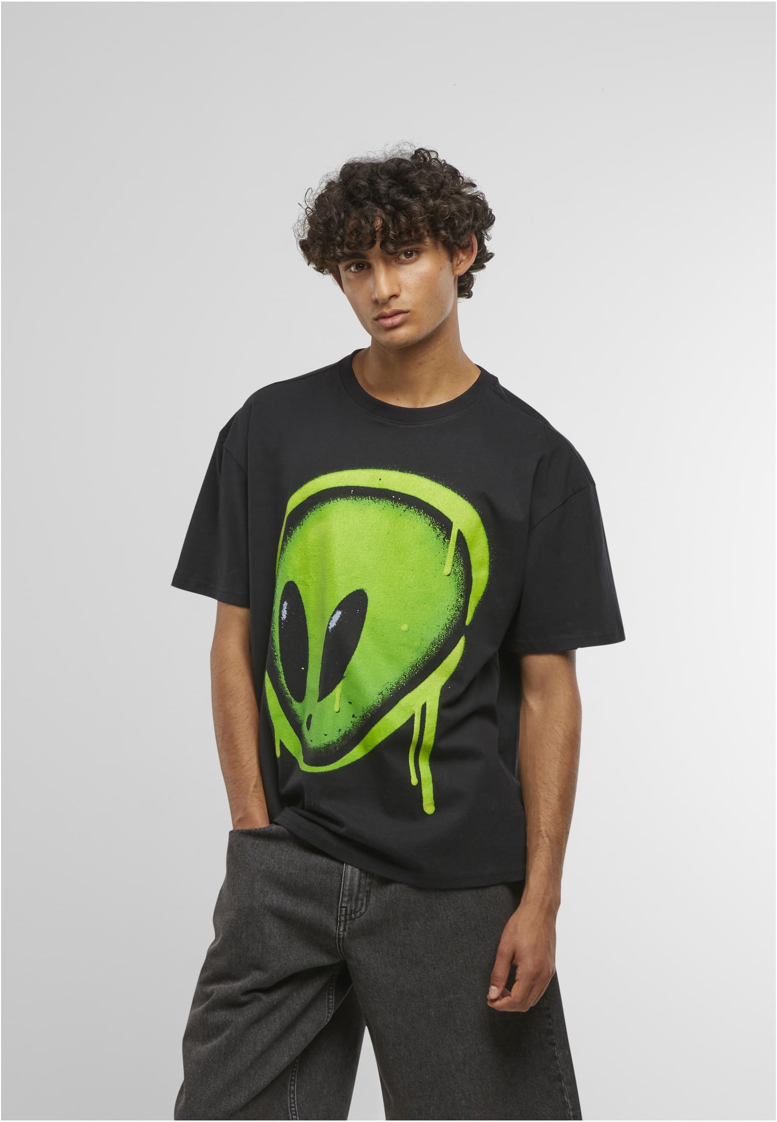 Dripping Alien Head Oversize Tee